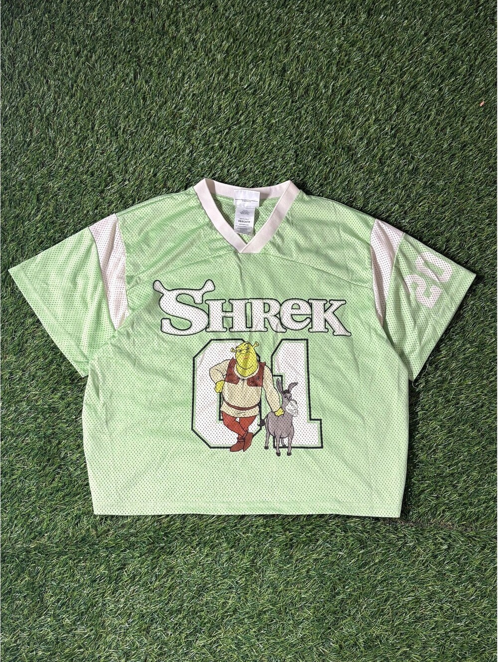 DreamWorks Shrek Mesh Jersey Green Polyester Unisex XS